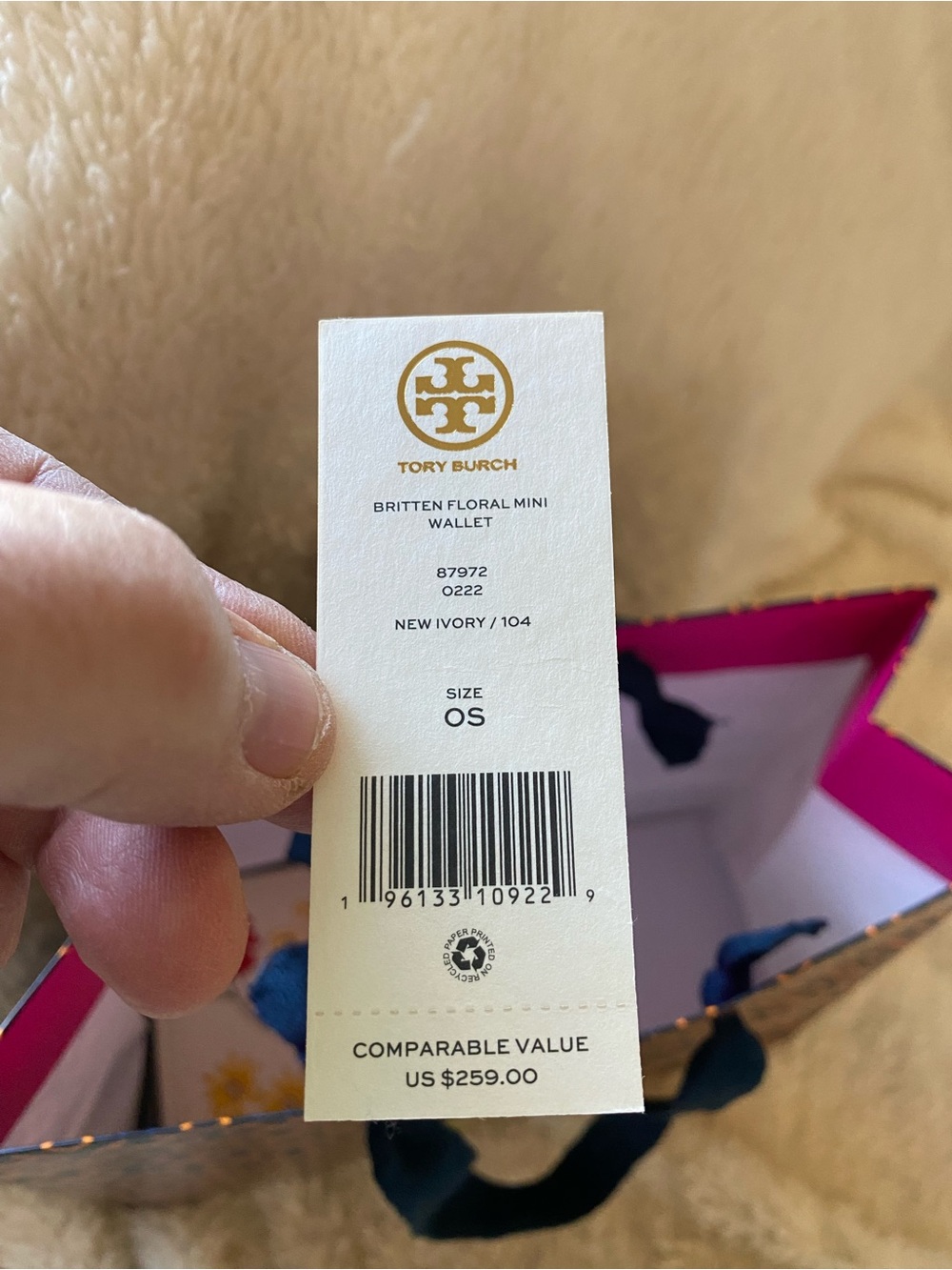 Tory Burch wallet with tag and bag - Picture 2 of 8